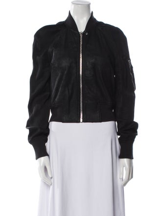 Rick Owens 2016 'Cyclops' Cropped Flight Bomber Bomber Jacket