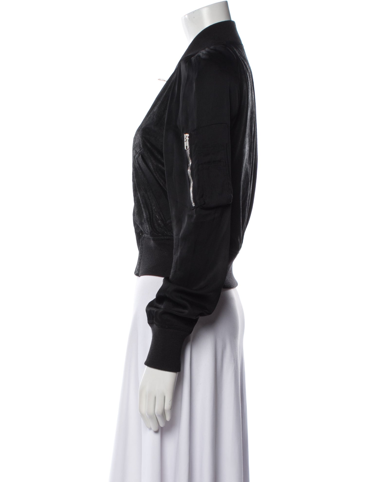 Rick Owens 2016 'Cyclops' Cropped Flight Bomber Bomber Jacket