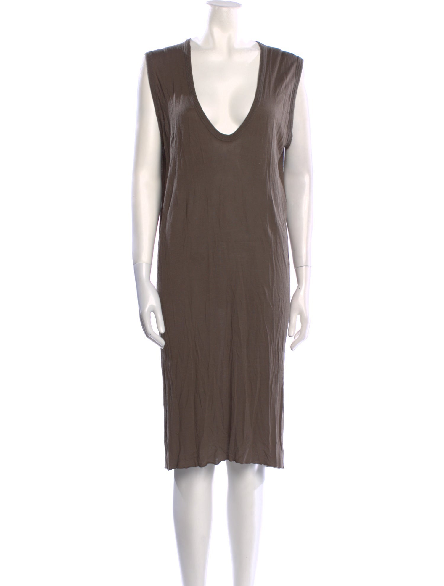 Rick Owens V-Neck Knee-Length Dress