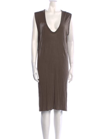 Rick Owens V-Neck Knee-Length Dress