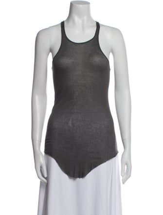 Rick Owens Scoop Neck Sleeveless Top