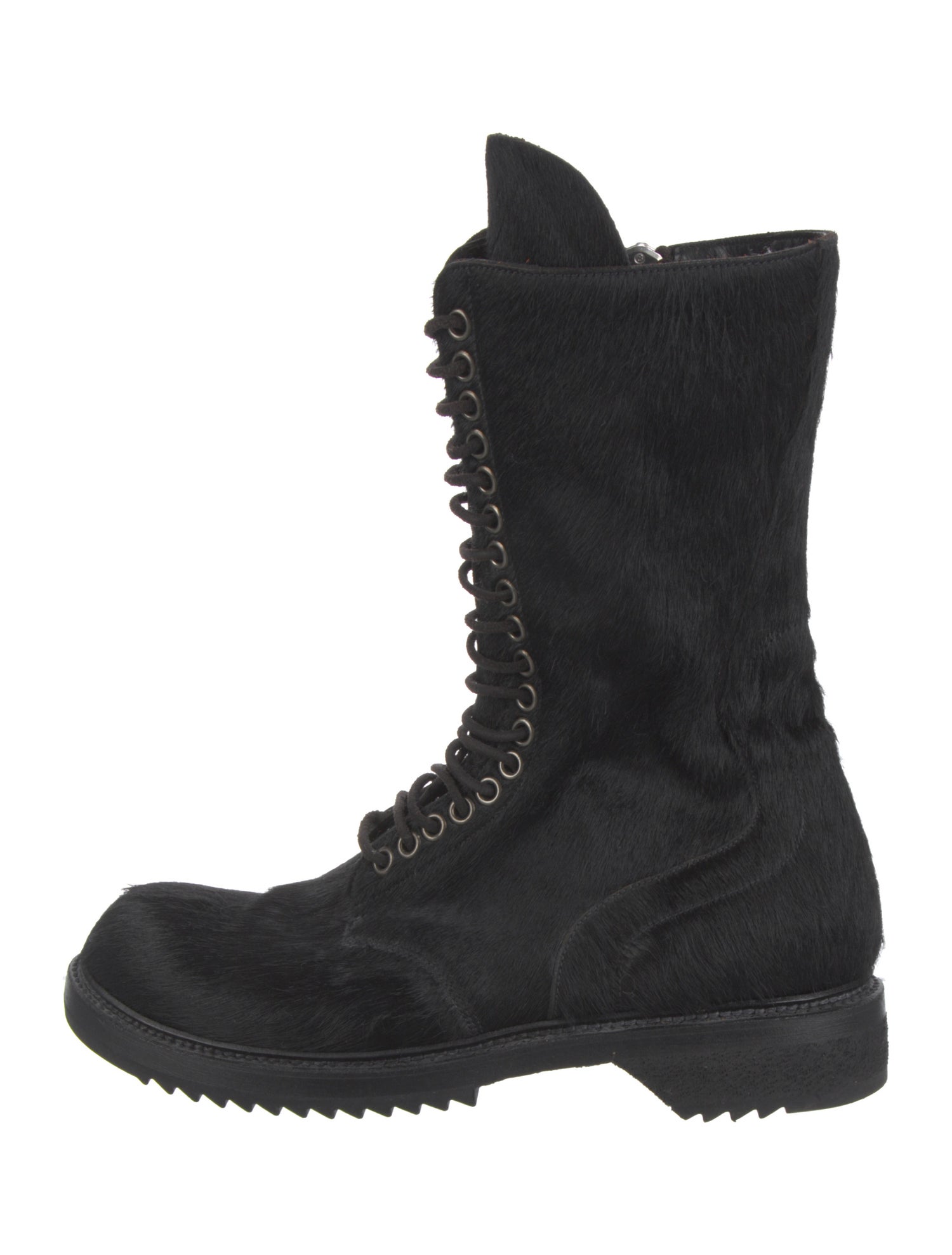 Rick Owens Ponyhair Combat Boots