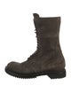 Rick Owens Suede Combat Boots