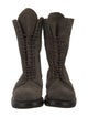 Rick Owens Suede Combat Boots