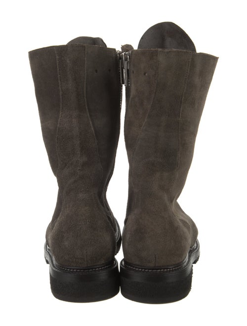 Rick Owens Suede Combat Boots