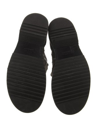 Rick Owens Suede Combat Boots