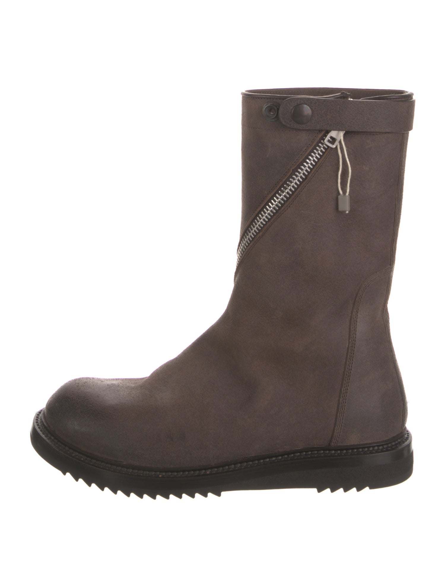 Rick Owens Leather Combat Boots