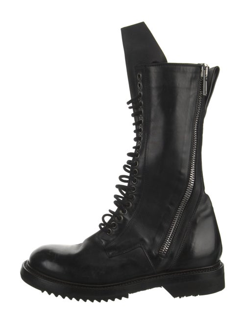 Rick Owens Leather Combat Boots