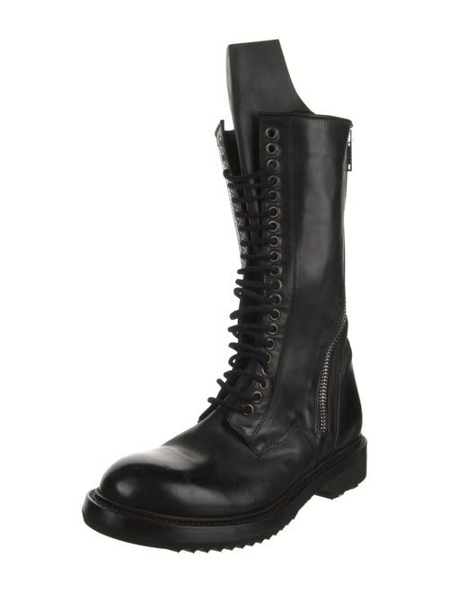 Rick Owens Leather Combat Boots