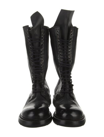 Rick Owens Leather Combat Boots