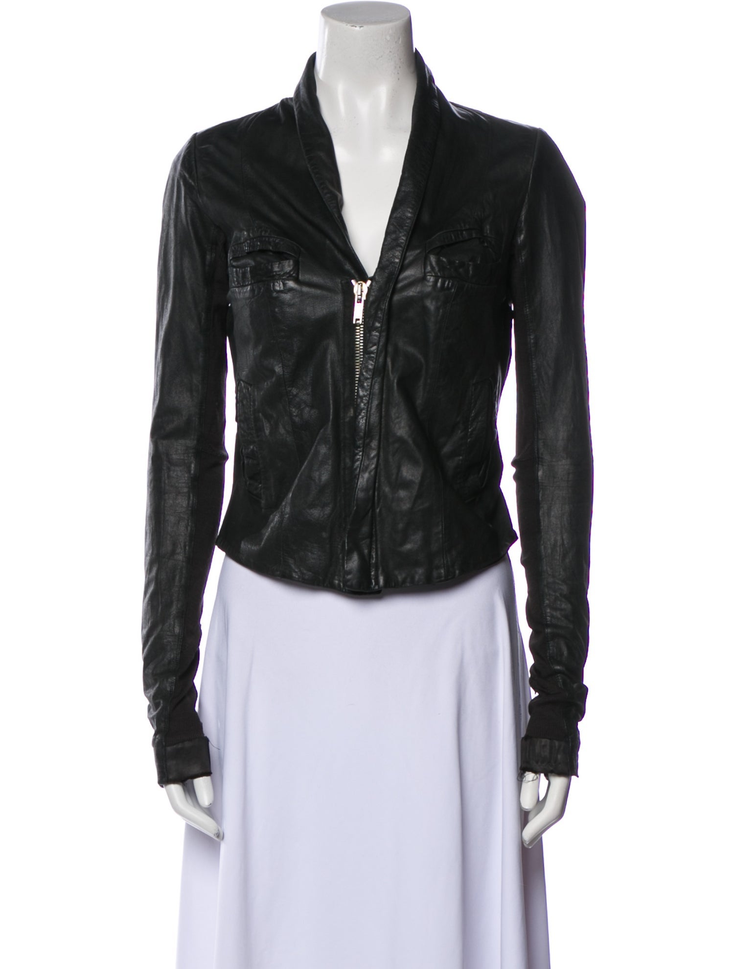 Rick Owens Leather Biker Jacket