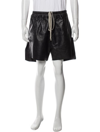 Rick Owens Lamb Leather Jogger Shorts