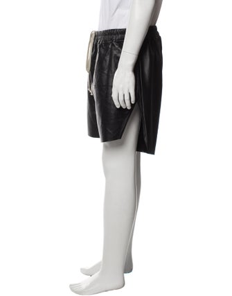 Rick Owens Lamb Leather Jogger Shorts