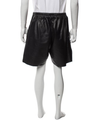 Rick Owens Lamb Leather Jogger Shorts