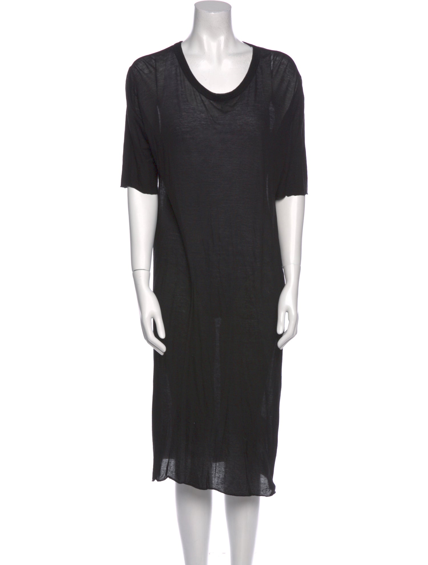 Rick Owens Scoop Neck Knee-Length Dress