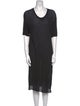 Rick Owens Scoop Neck Knee-Length Dress