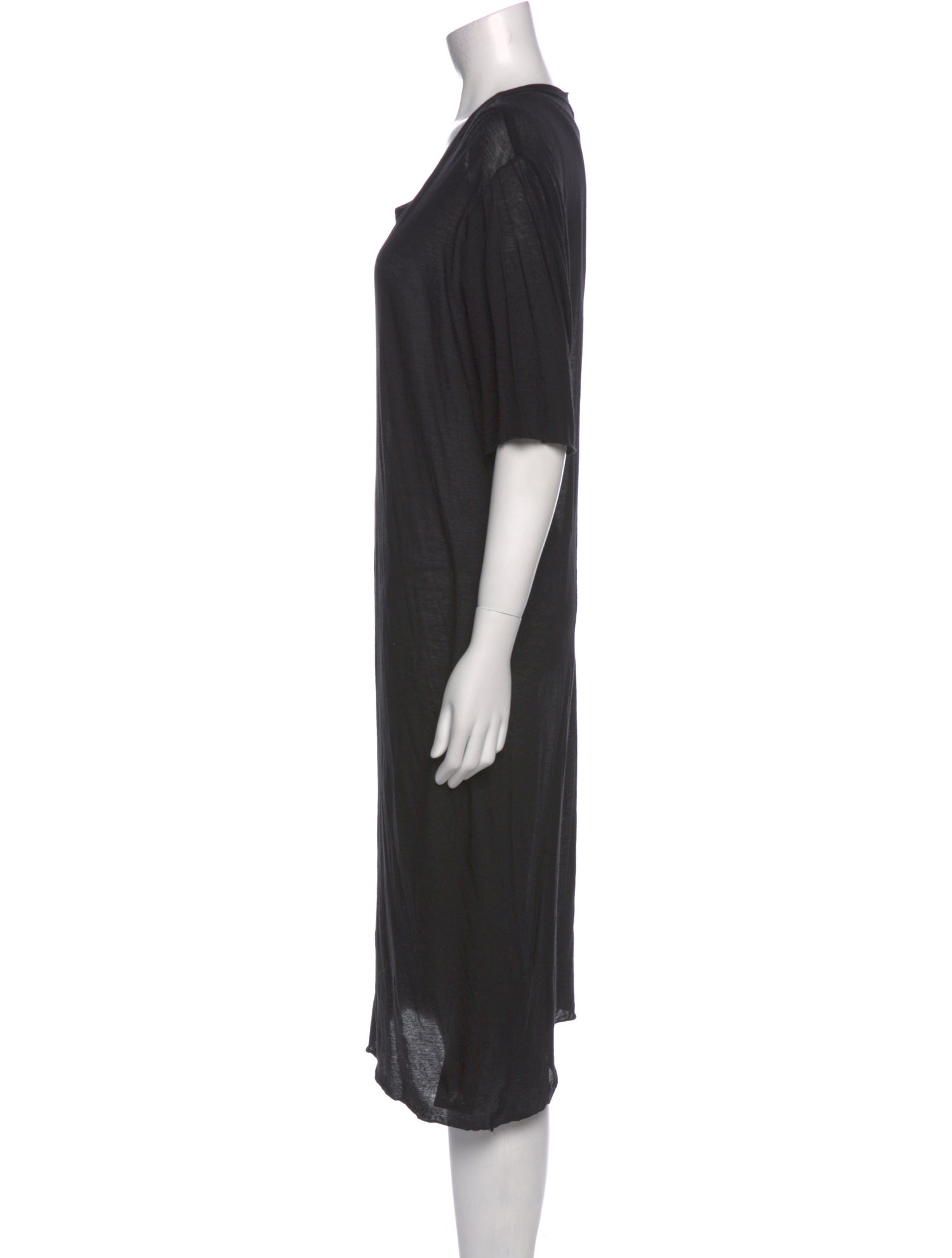 Rick Owens Scoop Neck Knee-Length Dress