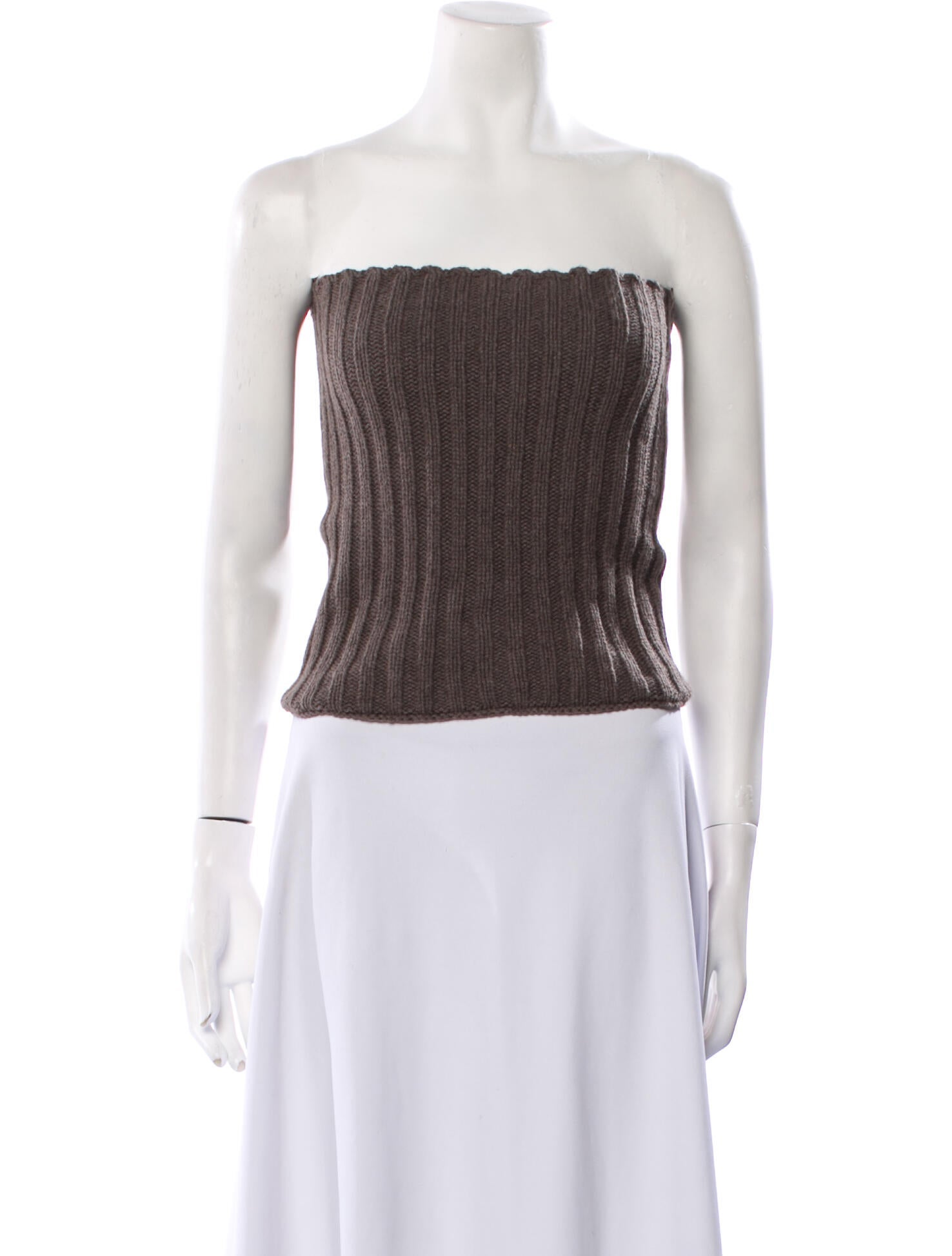 Rick Owens Cashmere Striped Crop Top