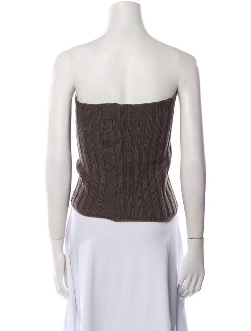 Rick Owens Cashmere Striped Crop Top