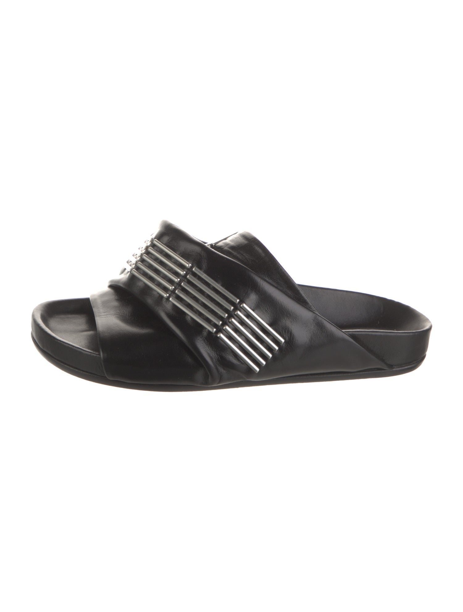 Rick Owens Leather Studded Accents Slides