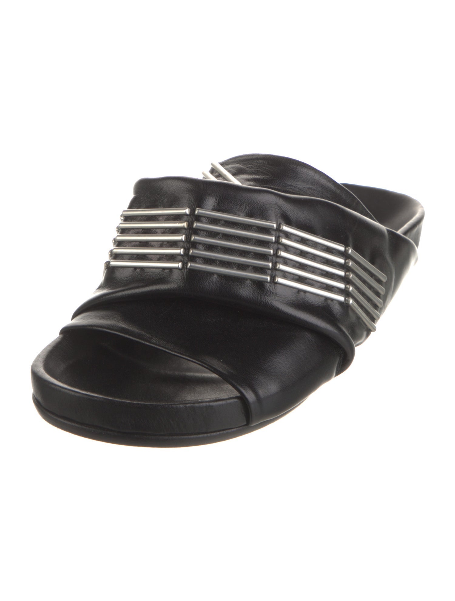 Rick Owens Leather Studded Accents Slides