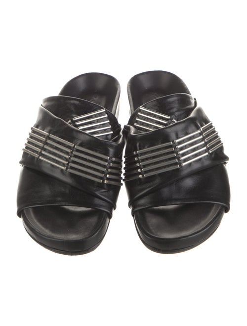 Rick Owens Leather Studded Accents Slides