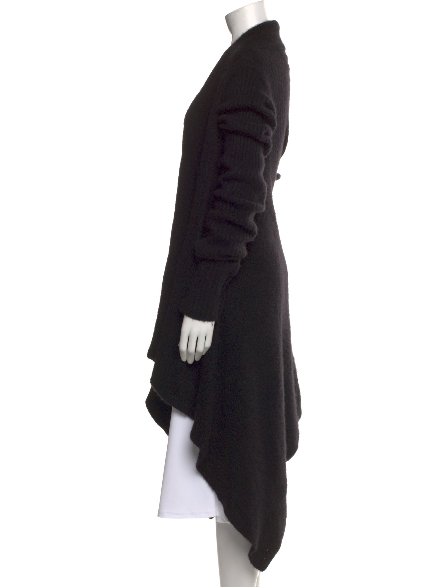 Rick Owens Silk Open Front Sweater