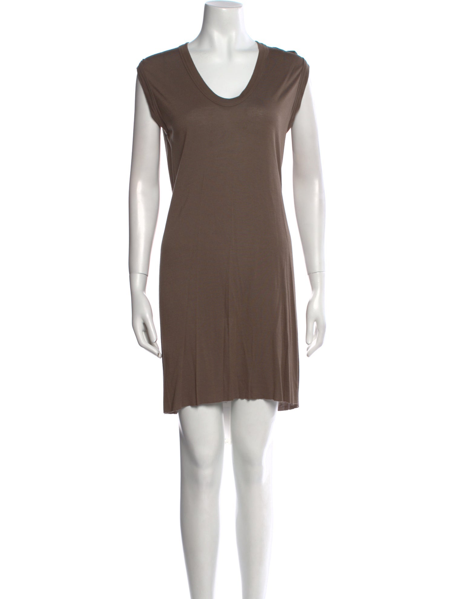 Rick Owens Scoop Neck Mini Dress