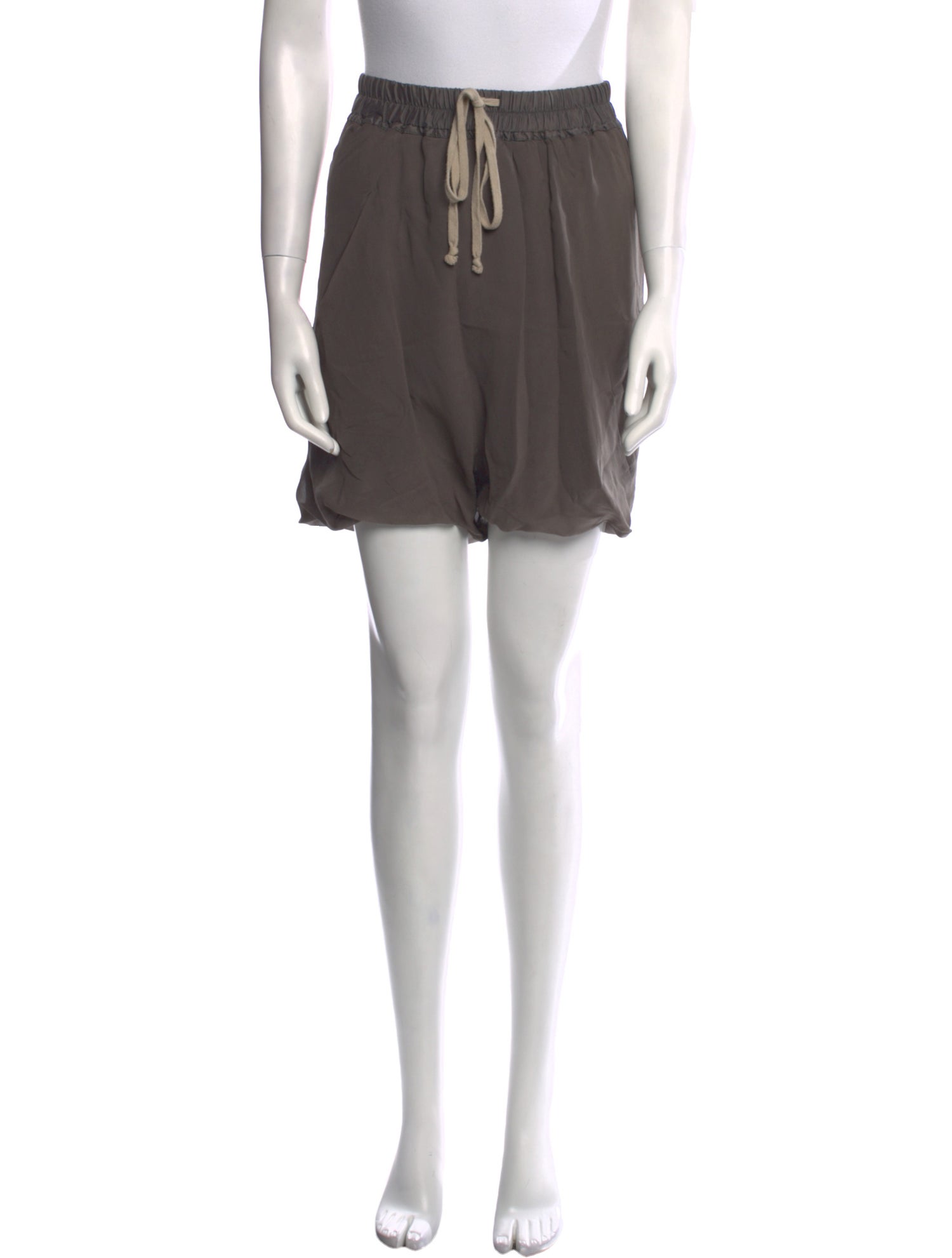 Rick Owens Silk Knee-Length Shorts