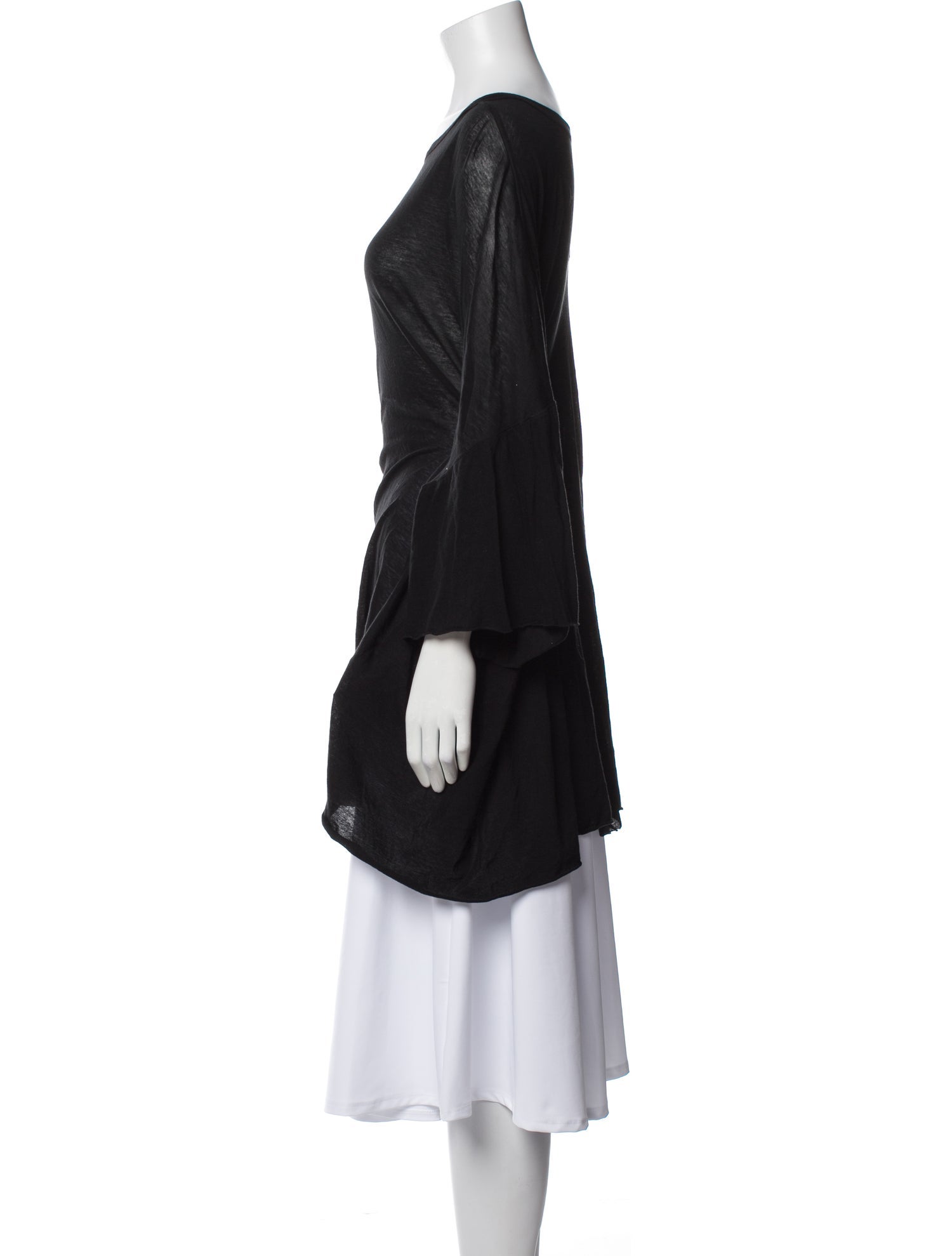 Rick Owens Bateau Neckline Long Sleeve Tunic