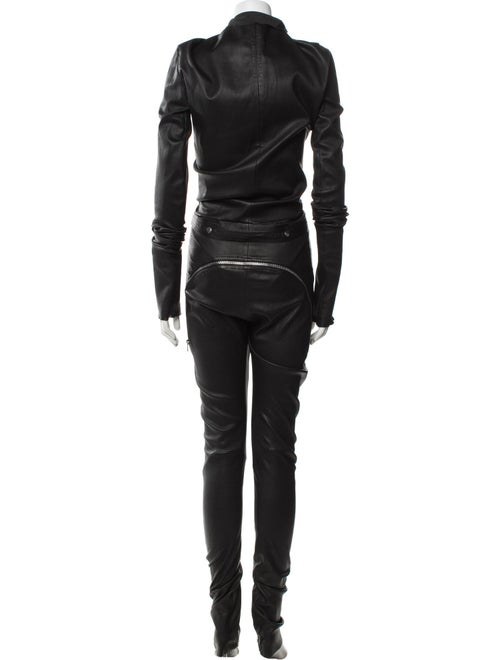 Rick Owens Leather Crew Neck Jumpsuit