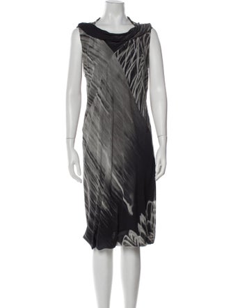 Rick Owens Printed Midi Length Dress