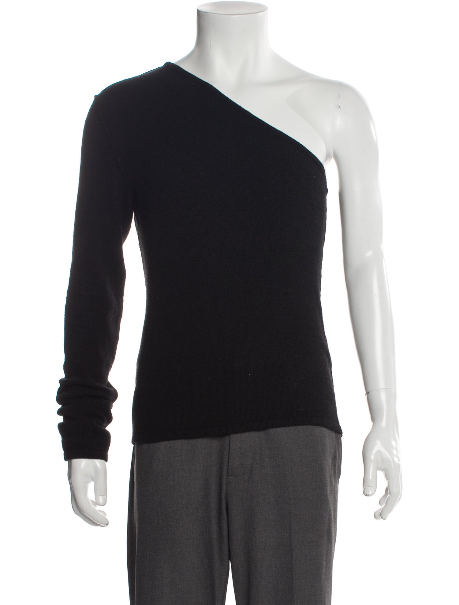 Rick Owens Cashmere Asymmetrical Neckline Sweater Vest