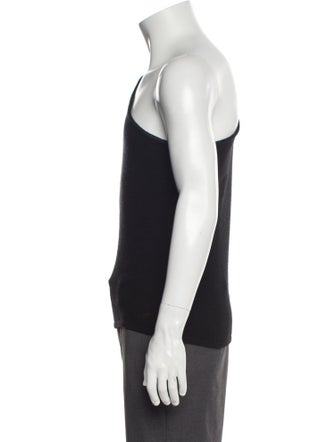 Rick Owens Cashmere Asymmetrical Neckline Sweater Vest