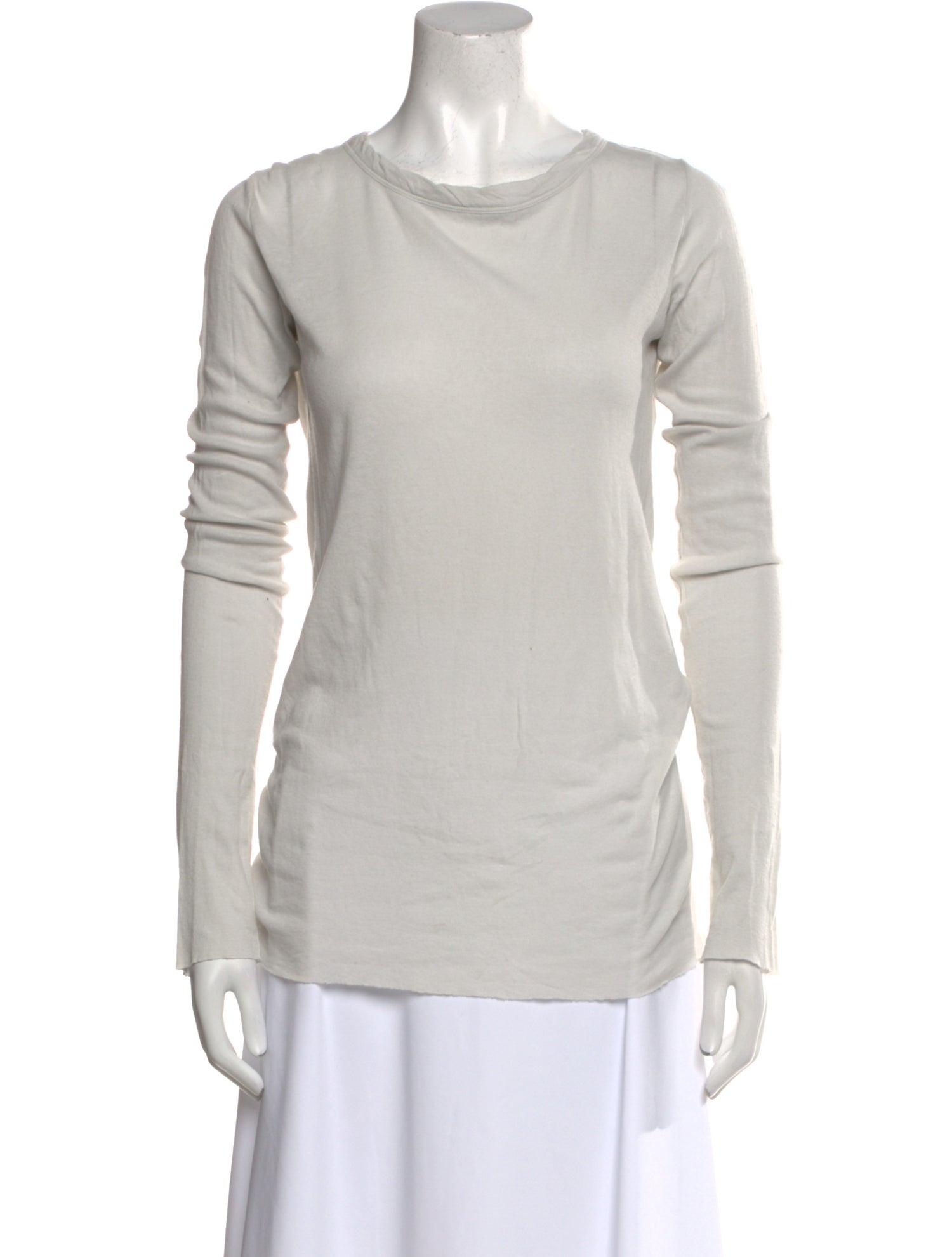 Rick Owens Scoop Neck Long Sleeve T-Shirt