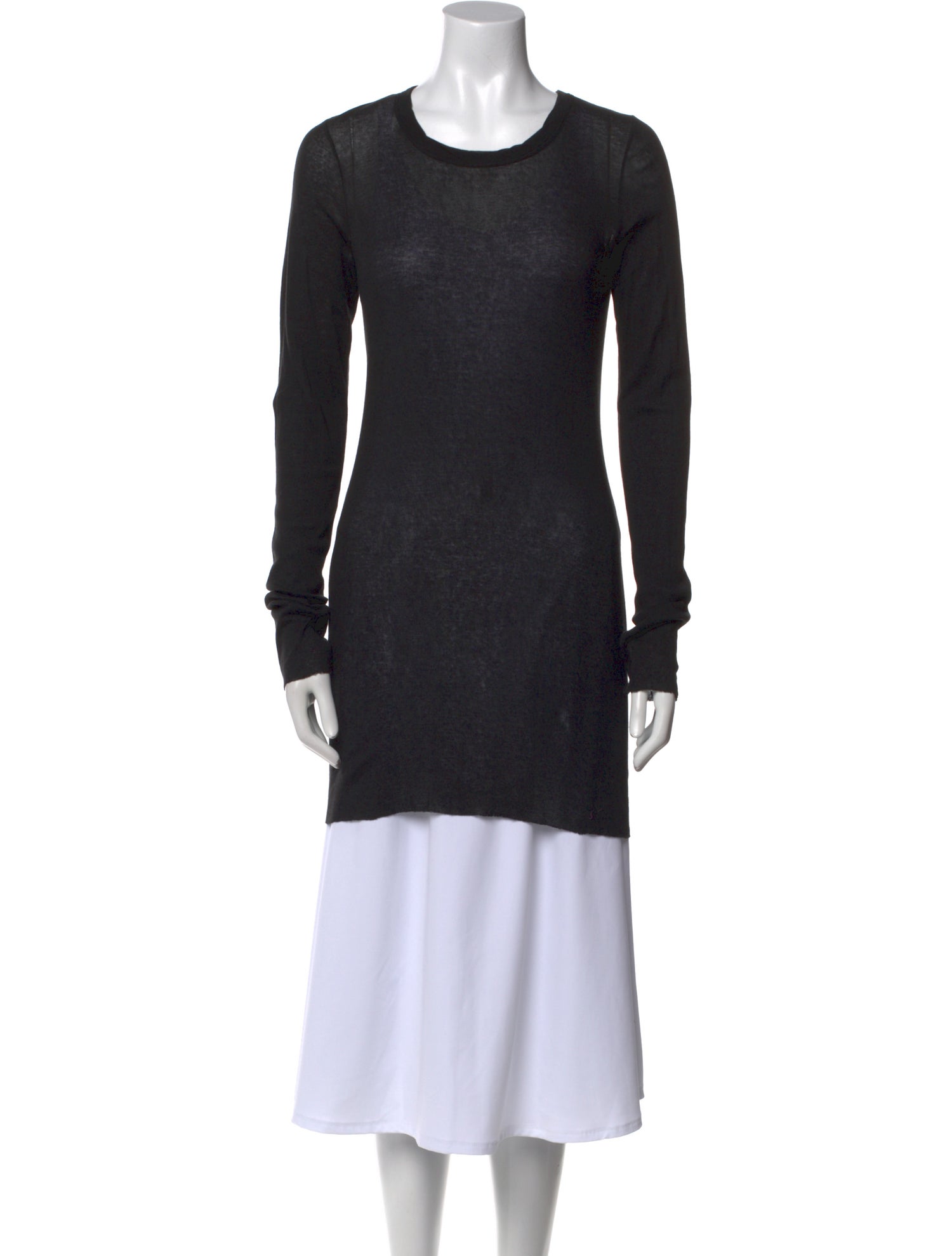 Rick Owens Crew Neck Long Sleeve Tunic