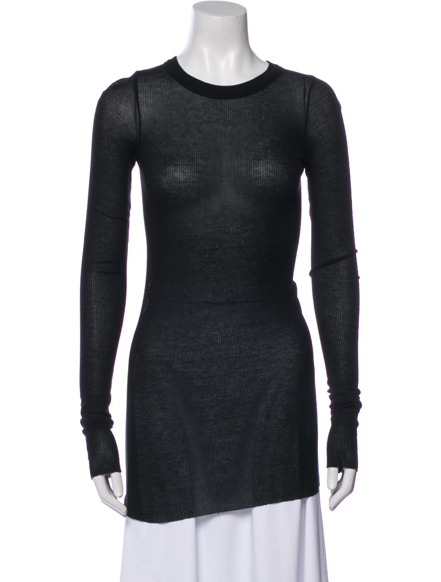 Rick Owens Crew Neck Long Sleeve Sweatshirt