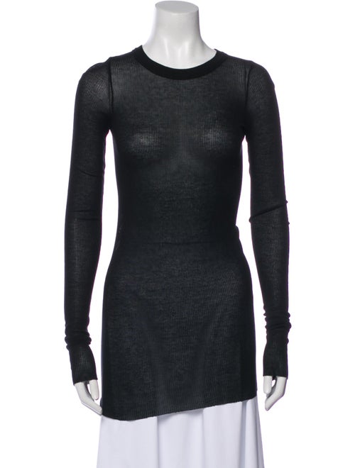 Rick Owens Crew Neck Long Sleeve Sweatshirt