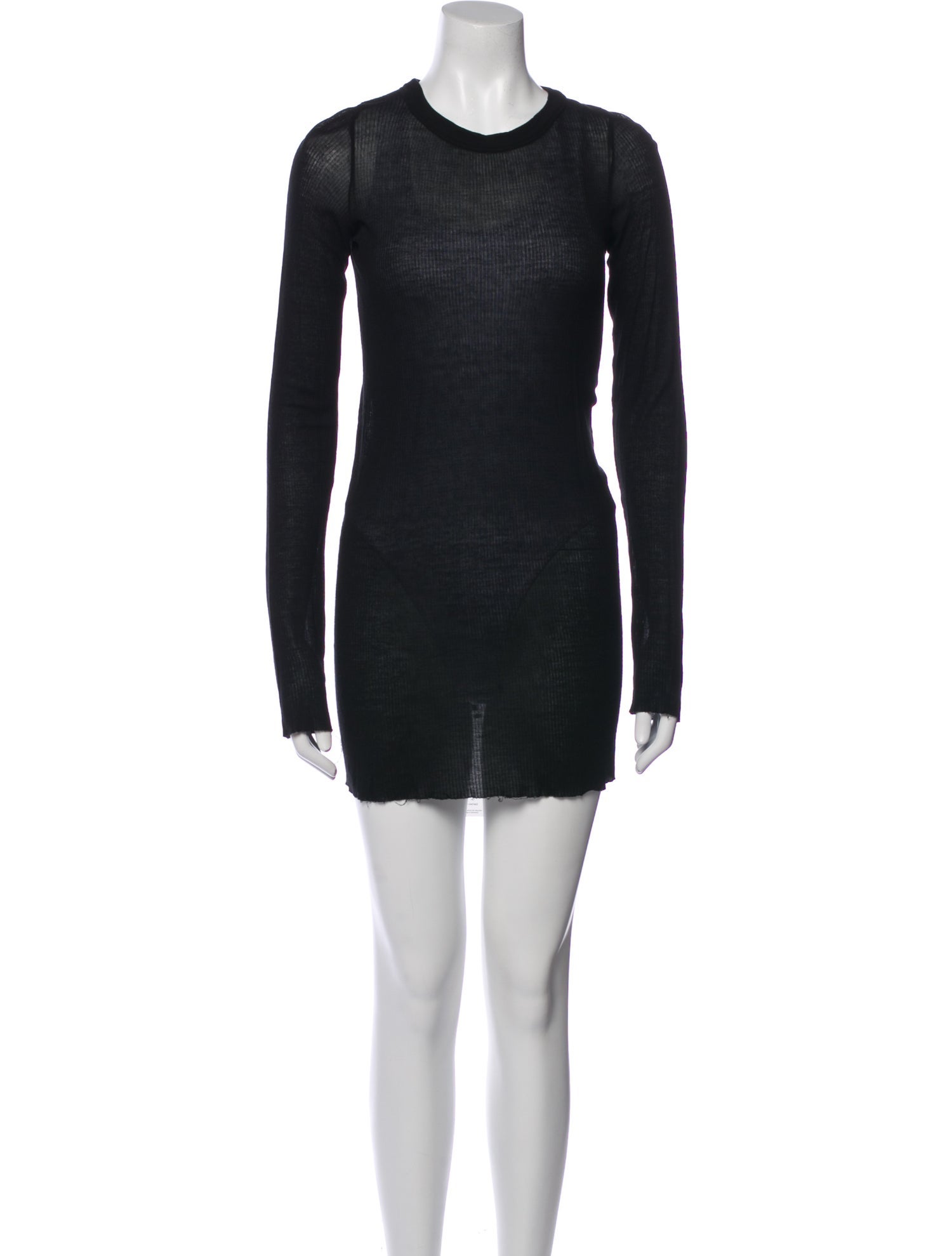 Rick Owens Crew Neck Mini Dress