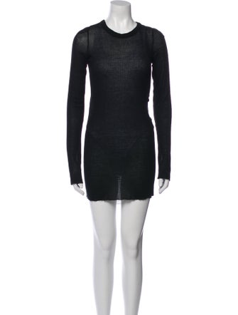Rick Owens Crew Neck Mini Dress
