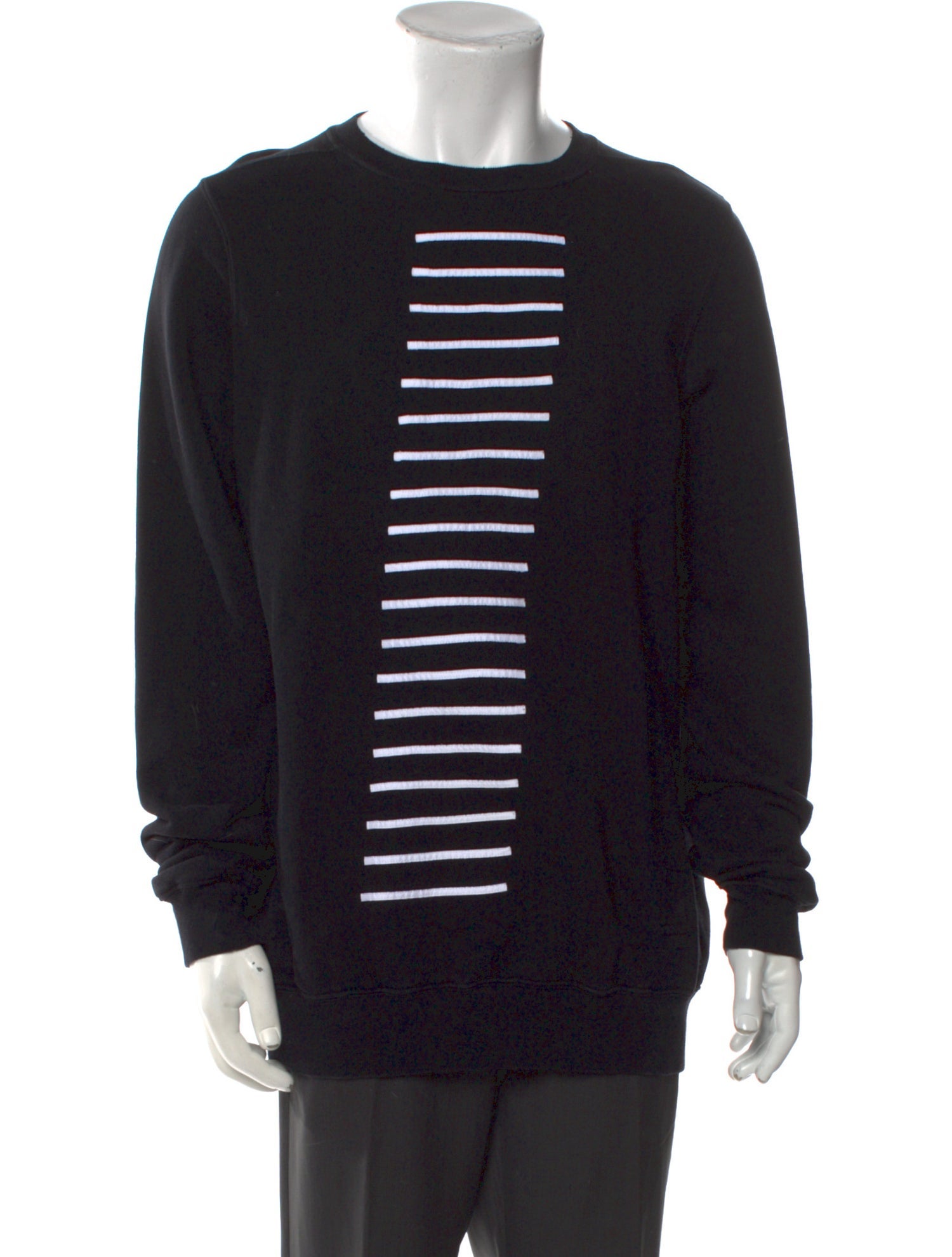 Rick Owens Striped Crew Neck Sweatshirt