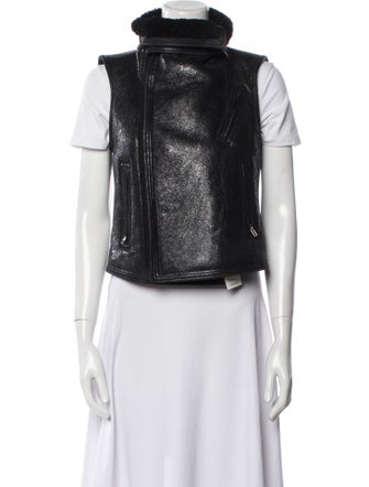 Rick Owens 2015 'Sphinx' Moto Gilet Fur Jacket