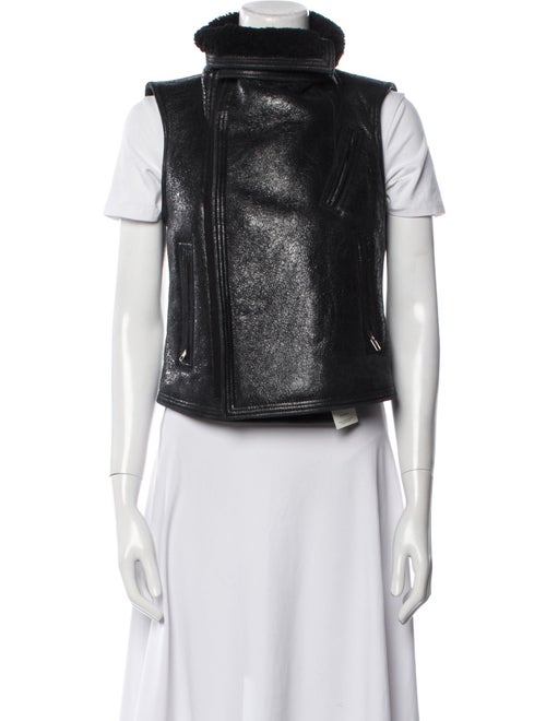 Rick Owens 2015 'Sphinx' Moto Gilet Fur Jacket