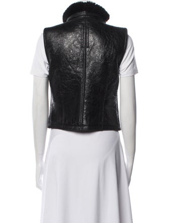 Rick Owens 2015 'Sphinx' Moto Gilet Fur Jacket