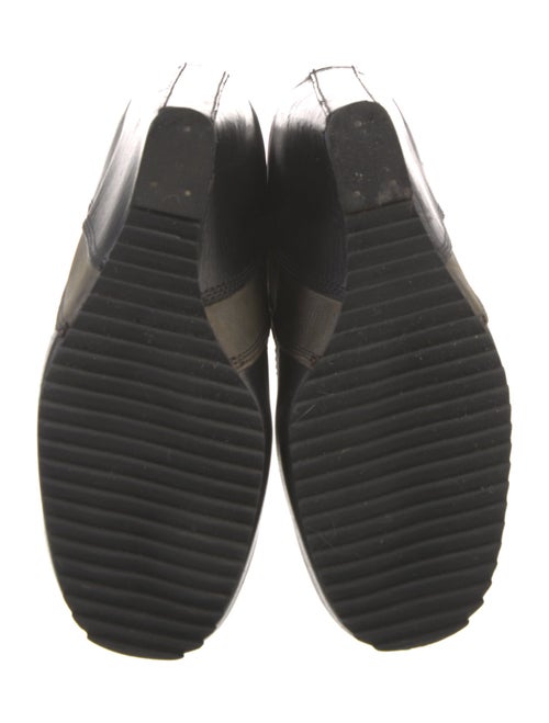 Rick Owens Leather Colorblock Pattern Sock Boots