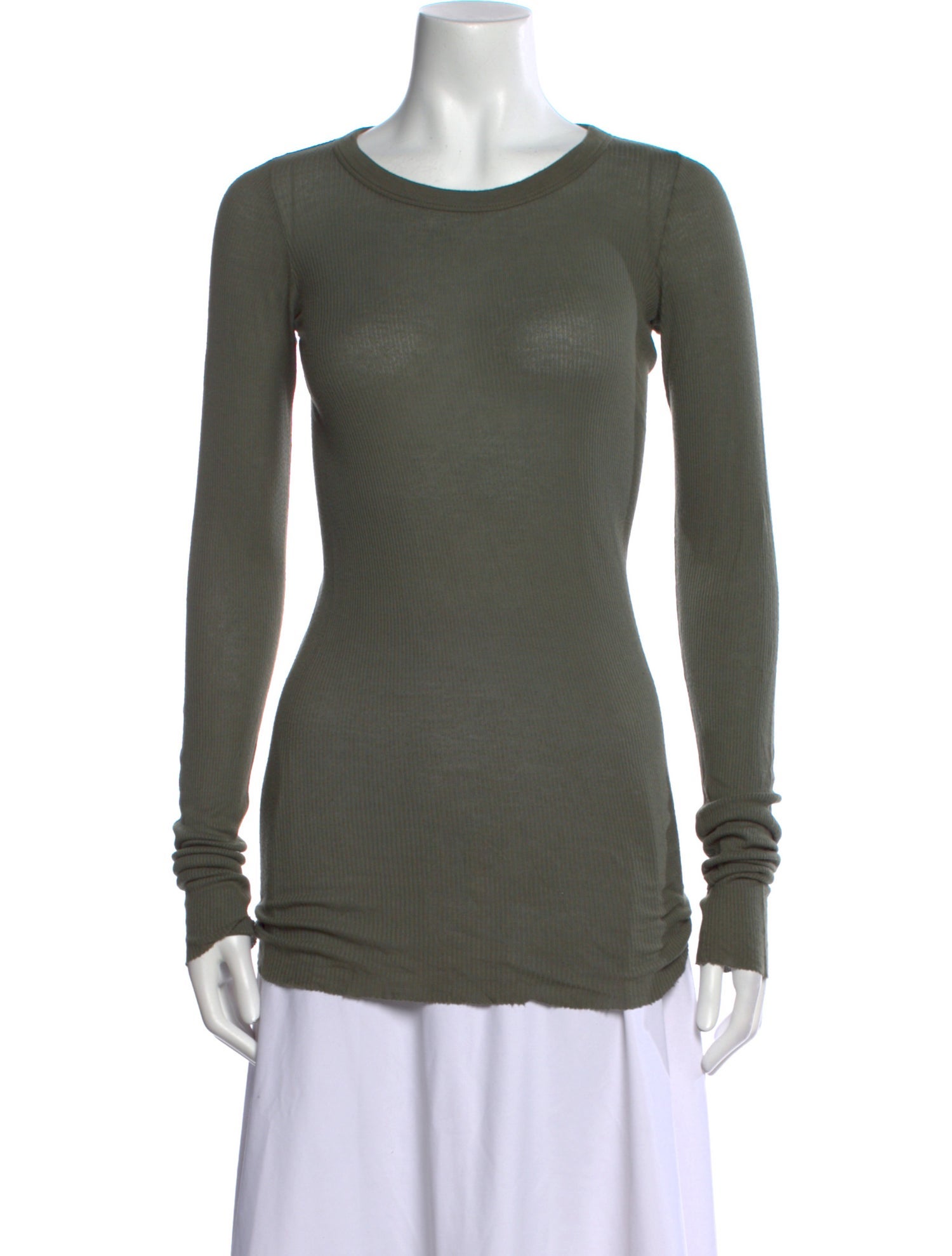 Rick Owens Scoop Neck Long Sleeve T-Shirt