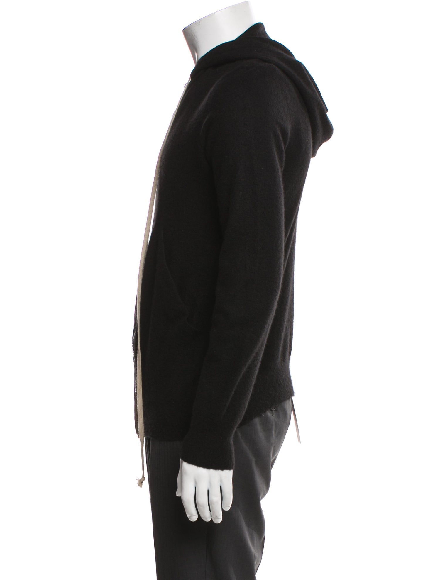 Rick Owens Cashmere V-Neck Hoodie