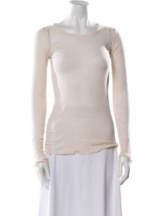 Rick Owens Bateau Neckline Long Sleeve Top