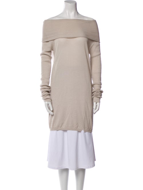 Rick Owens Virgin Wool Off-The-Shoulder Sweater