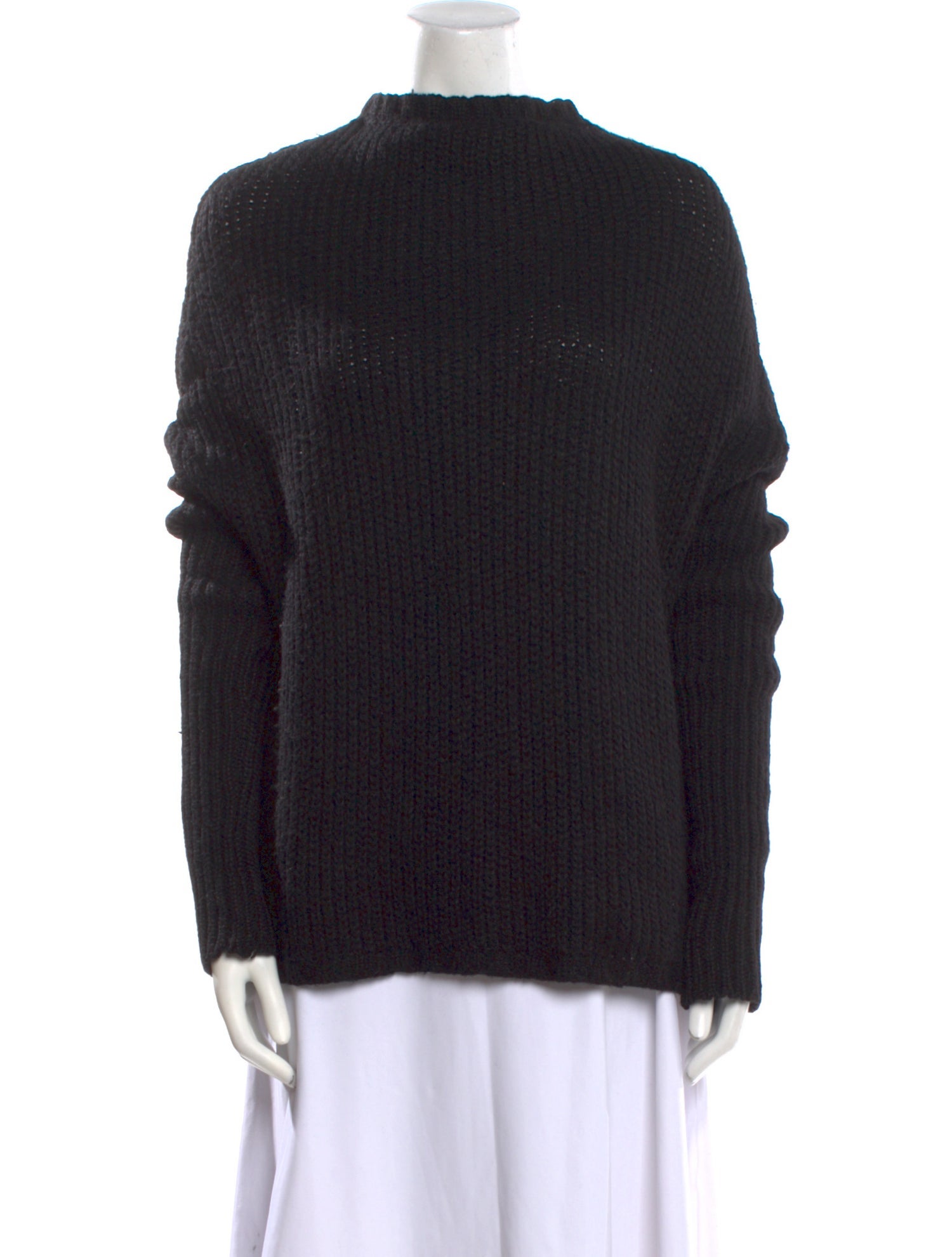 Rick Owens Alpaca Mock Neck Sweater